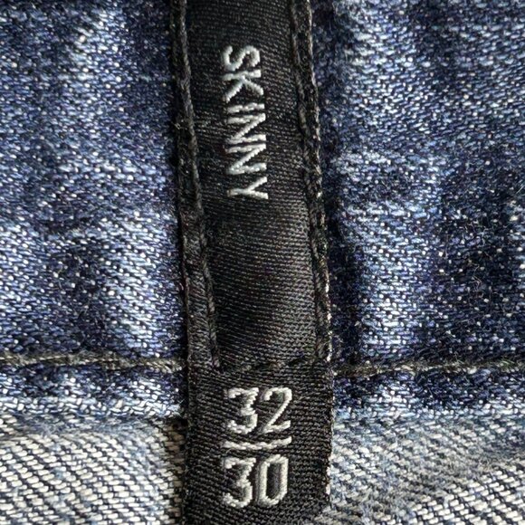 Men Rude 32/30 Skinny Button-fly Blue Jeans - Picture 13 of 14